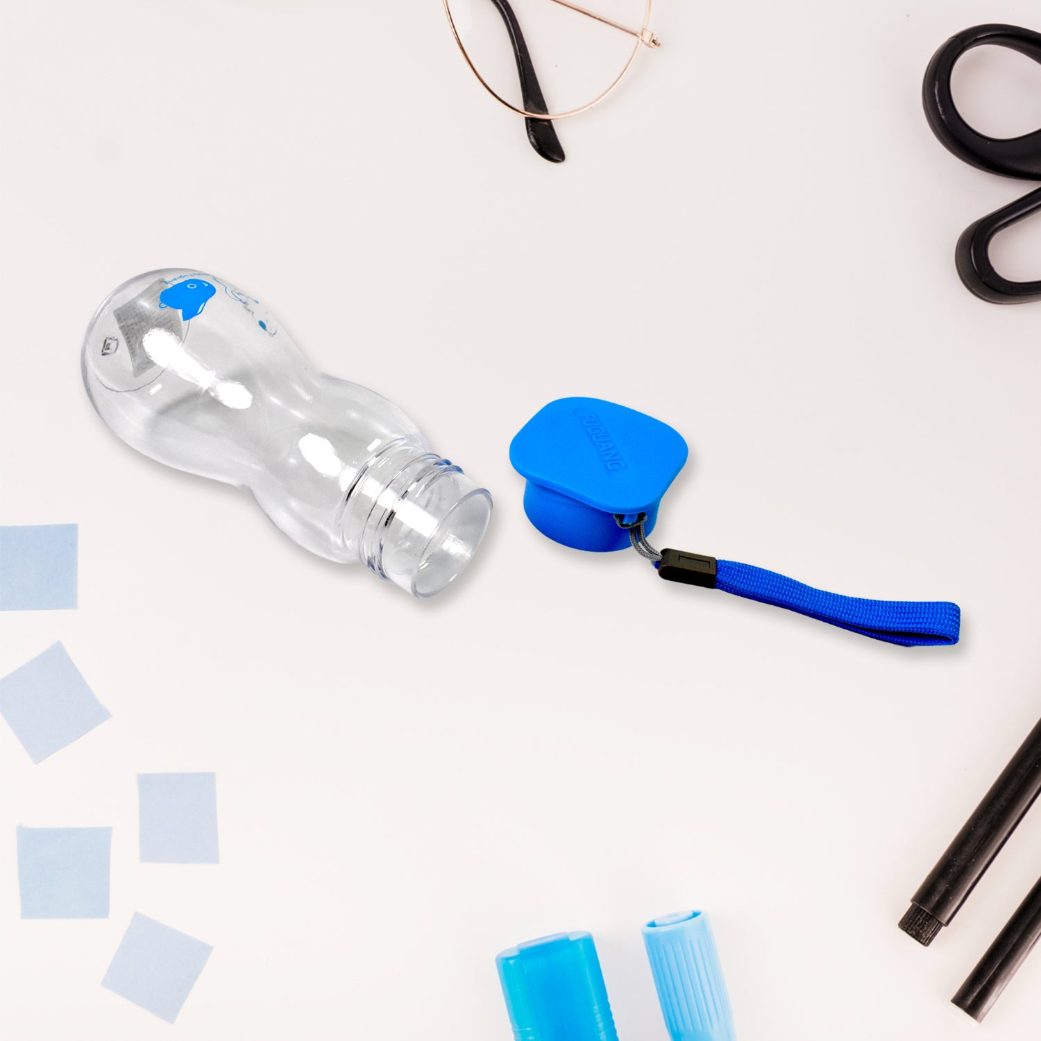 Transparent Travel Portable Water Bottle With Carry Straps (280 Ml  1 Pc) Transparent Travel Portable Water Bottle With Carry Straps (280 Ml  1 Pc)